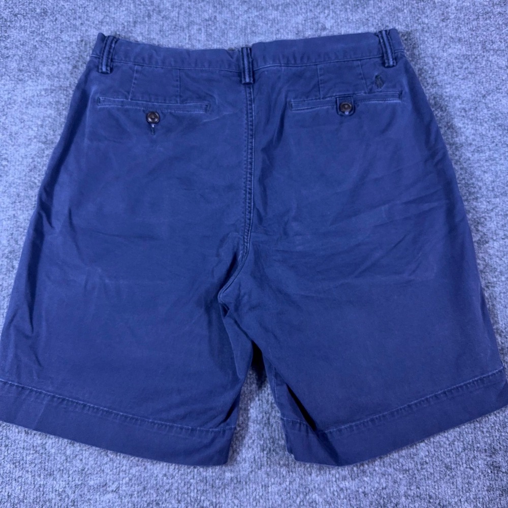 Polo Ralph Lauren Mens Navy Blue Stretch Classic Fit Chino Shorts Size 32